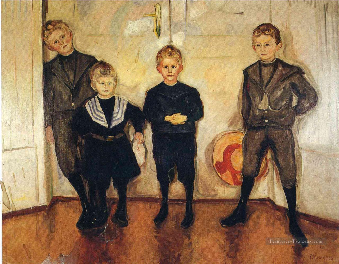 les quatre fils de dr linde 1903 Edvard Munch Peintures à l'huile